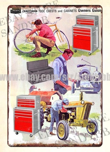 Tool Chest Cabinet - Das Metallblechschild „Sears Craftsman Tool Chests