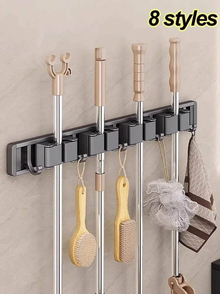 Workshop Tools On Wall - Mop und Besen Organizer Mop Halter