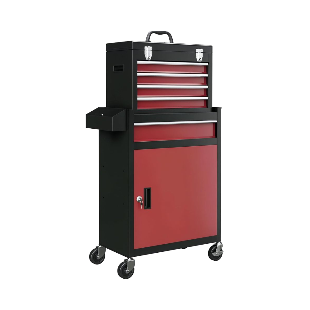 Tool Chest Cabinet - # JINFENG Stahl-Werkzeugwagen mit 5 Schubladen,
