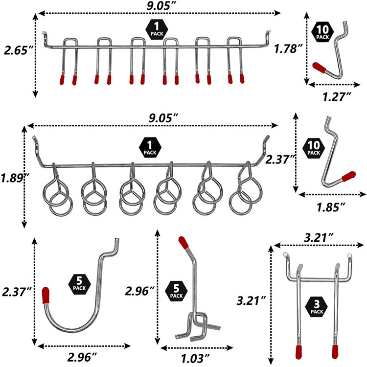 114-teiliges Stecktafel-Haken- – Workshop Tools On Wall Bewertung und Preis